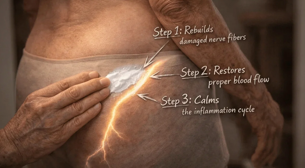 2. Our cream sends signals to your nerves—whether you're dealing with sciatica, knee pain, or back pain—