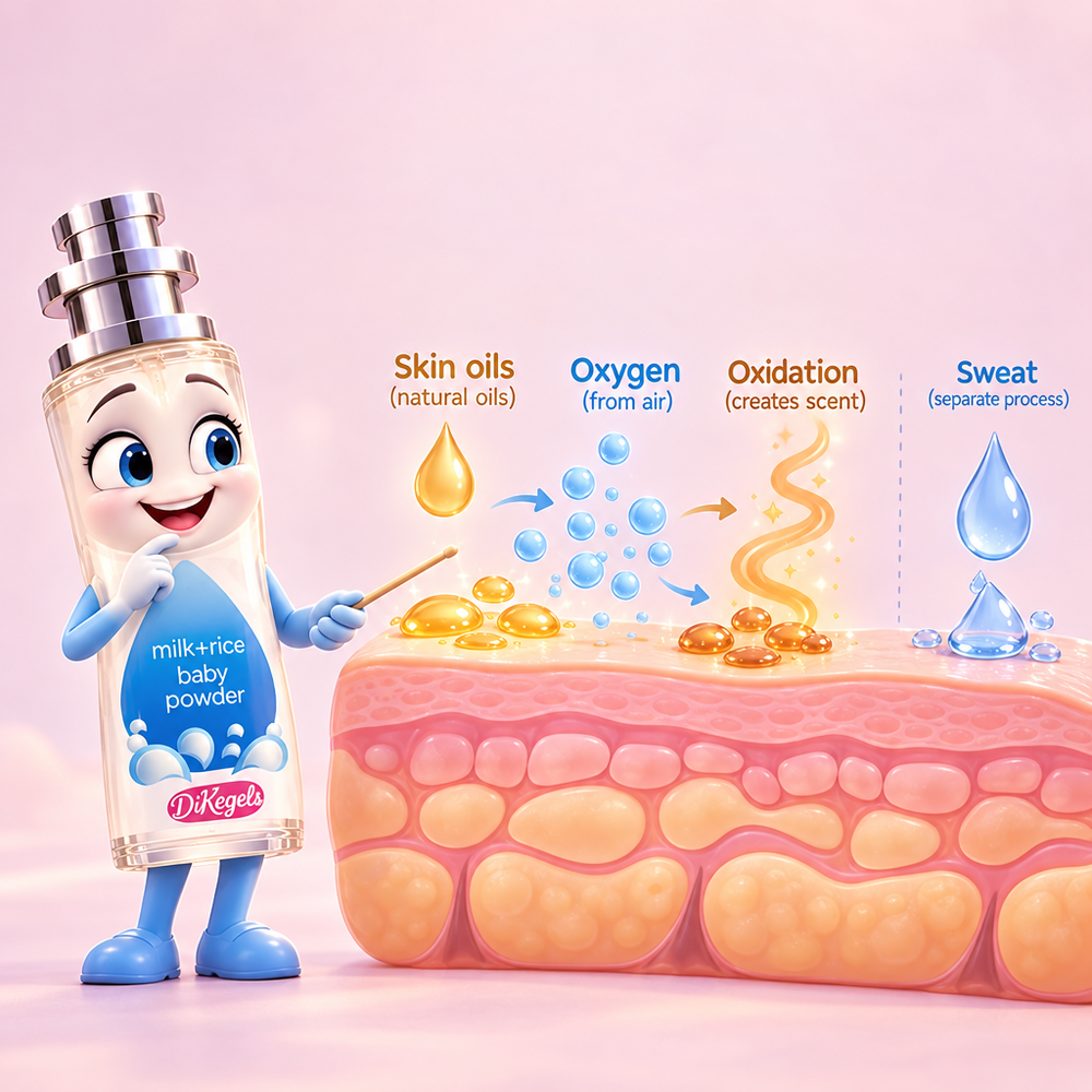 2.  It's your skin's oils changing — not sweat, and not dirt.